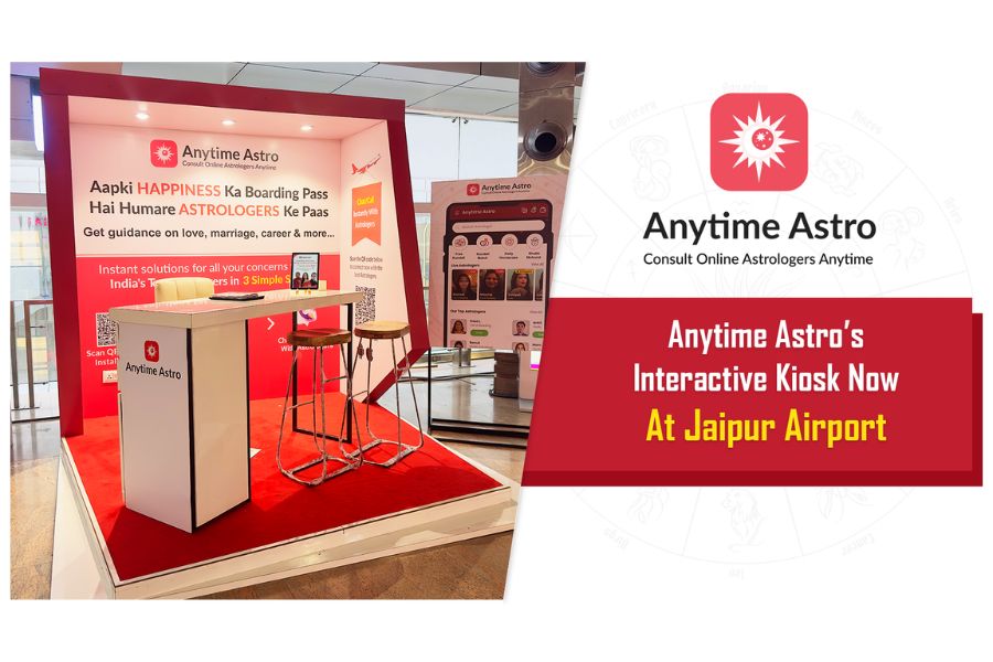 Anytime Astro Unveils An Innovative Astrology Kiosk At Jaipur Airport, Bringing Personalized Astrological Insights On The Go!