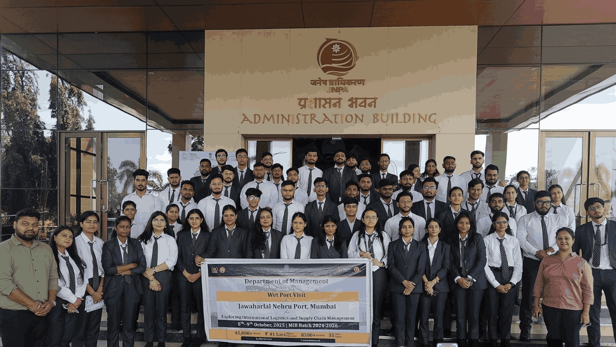 Experiential Learning in Action: Wet Port Visit at JNPT, Mumbai Experiential Learning in Action: Wet Port Visit at JNPT, Mumbai